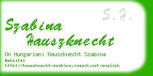 szabina hauszknecht business card